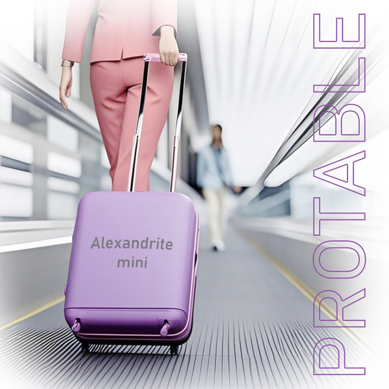 Alexandrite Mini Portable Beauty Equipment Smart Touch Stromversorgung Teil Bison Leicht und einfach 755nm Mini-Maschine Alexandrite 755nm Laser-Haarentfernung
