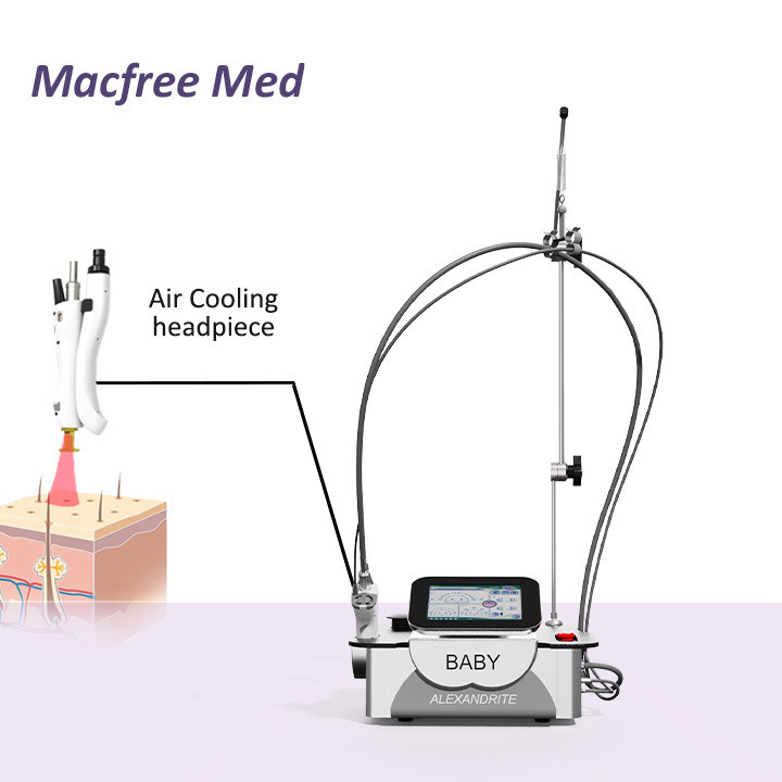 Alexandrite Mini Portable Beauty Equipment Smart Touch Stromversorgung Teil Bison Leicht und einfach 755nm Mini-Maschine Alexandrite 755nm Laser-Haarentfernung